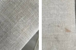 EcoPure steam cleaner cleans sofa stain before and after